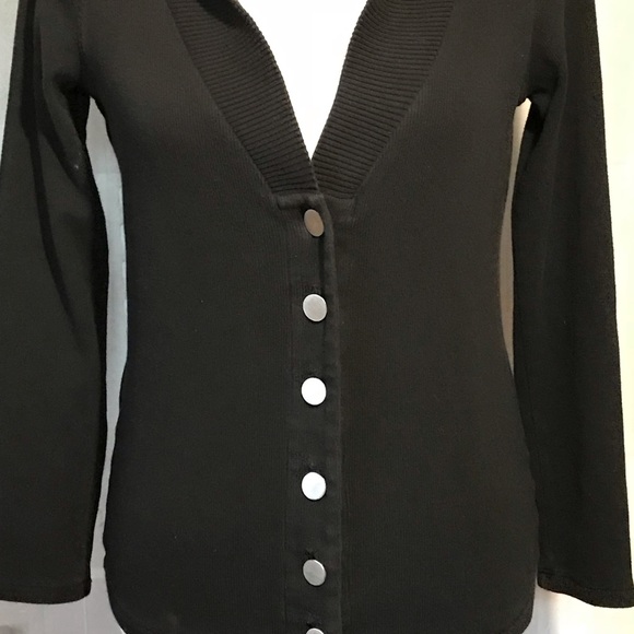 Black Button up Cardigan - Picture 5 of 6